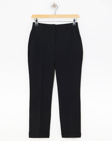 Black Tapered Ankle Grazer Trousers