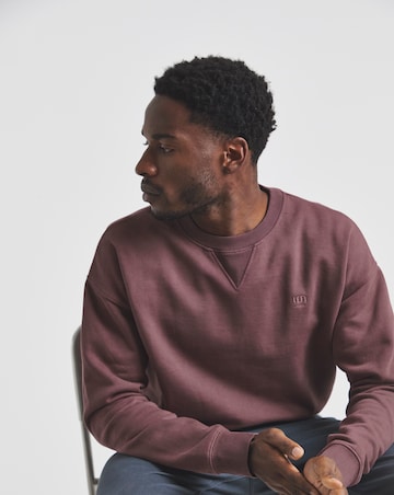Union Garment Dyed Crew Sweatshirt-Burgundy