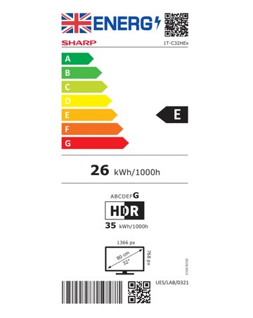 Sharp 1T-C32HE3245KB 32in QLED Smart HD Tivo TV