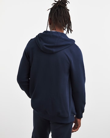 Navy Full Zip Hoodie Long