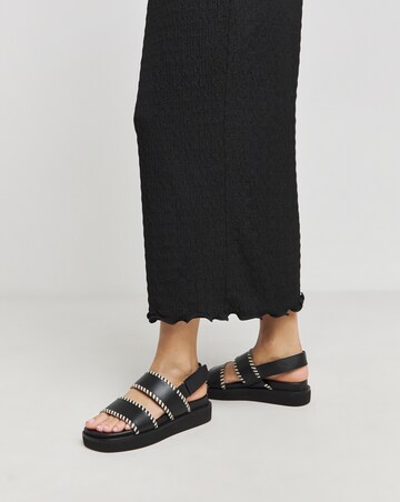 Misty Chunky Leather Sandals - Wide Fit (E)