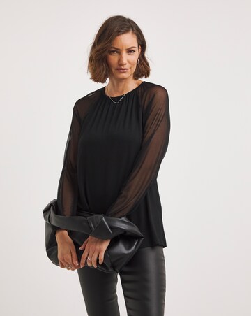 Mesh Raglan Top