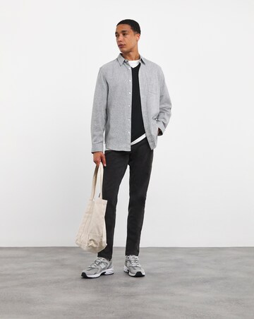 Blackwash Tapered Fit Stretch Jeans
