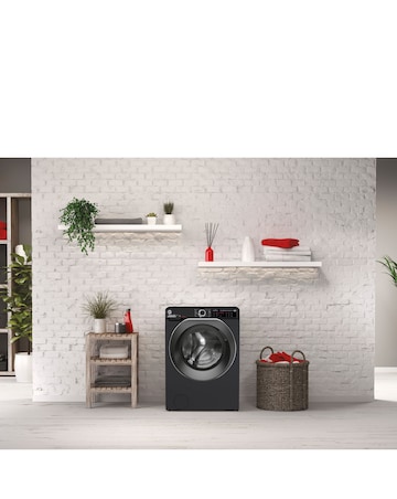 Hoover H-Wash & Dry 500 HD 496AMBCB/1-80 9+6Kg, 1400rpm Washer Dryer - Black