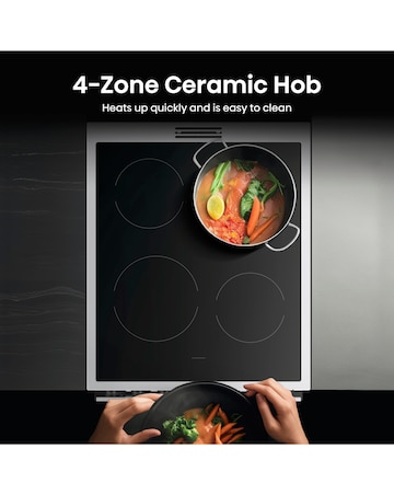 Hisense HDCEC5C10W 50cm Electric Double Cooker - White