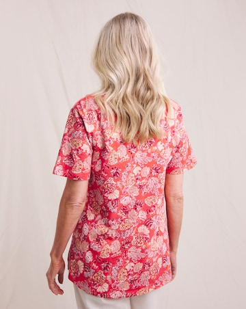 Julipa Pure Cotton V Neck Printed T-Shirt
