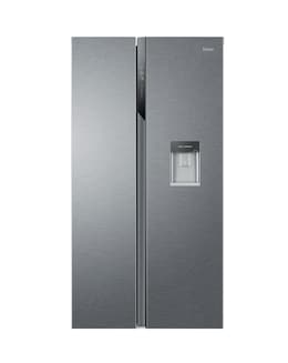 Haier Series 3 HSR3918EWPG American Fridge Freezer Non-Plumbed Silver + Install