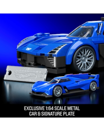 Mattel Brick Shop Hot Wheels Cadillac Project Gtp Hypercar Building Toy Kit
