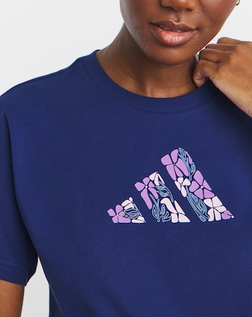 adidas Floral Print Crew T-Shirt