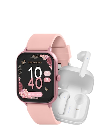 Reflex Active Series 17 Black Smart Watch and True Wireless Sound Earbud Set