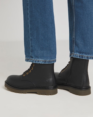Heavenly Feet Justina Lace Up Chunky Boot Extra Wide EEE Fit