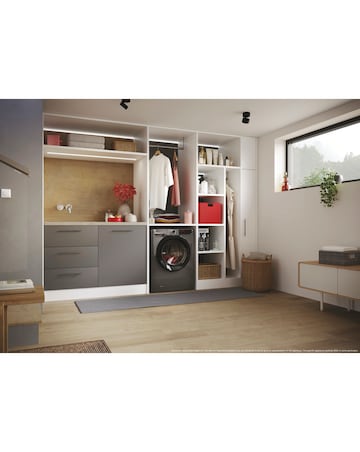 Hoover H-WASH 350 H3WPS496TAMBR680 9kg Washing Machine - Grey + installtion