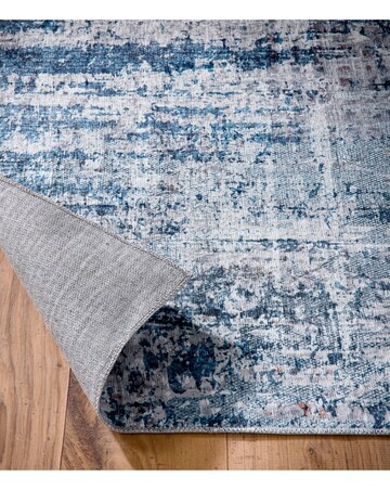 Arctic Scape Ice Washable Easy Care Rug