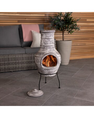 Charles Bentley Acopulco Grey Clay Chiminea