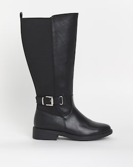 Cushion Walk Elastic Buckle Boot E Fit Curvy Calf