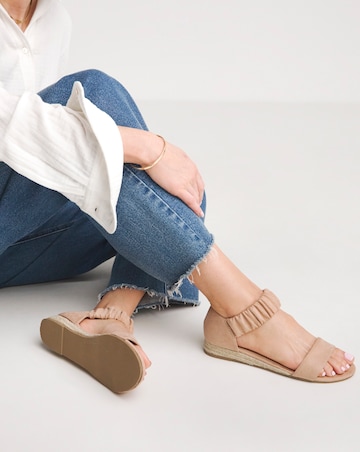 Candace Twin Strap Espadrille Sandals - Wide Fit (E)