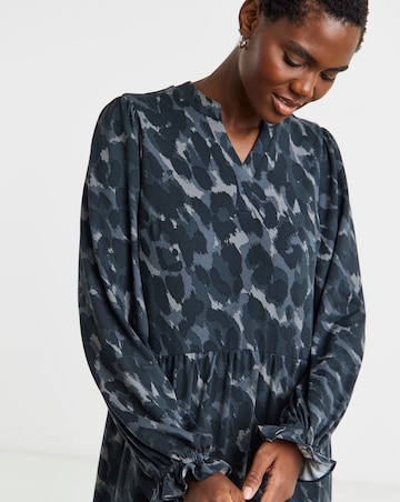 Soft Touch Long Sleeve Notch Neck Dress