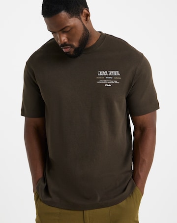 Jack & Jones Urban Edge Back Graphic T-Shirt - Brown