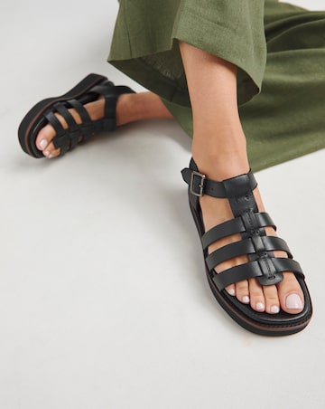 Blanca Leather Fisherman Sandal - Wide Fit (E)