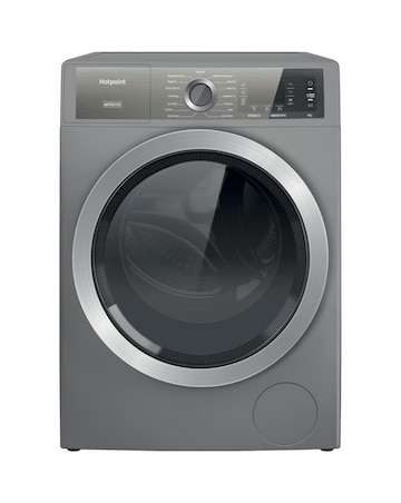 Hotpoint H899ADSGPOWERUK, 9kg, 1400rpm Washing Machine - Silver + Installation