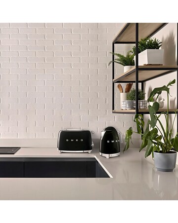 Smeg TSF03 4 Slice Black Toaster