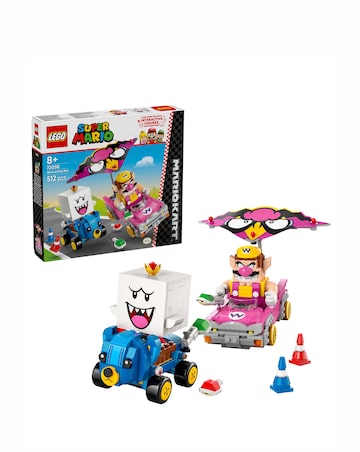 LEGO Super Mario: Mario Kart Wario & King Boo Figures and 2 Drifting Toy 42038