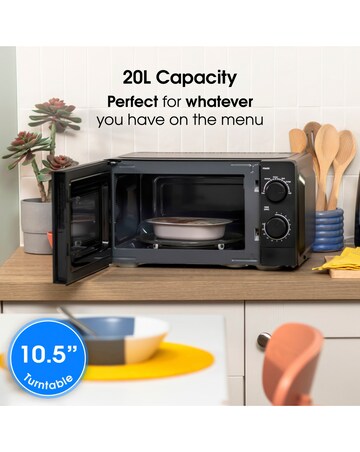 Abode AMM2005B 20L Manual Microwave - Black
