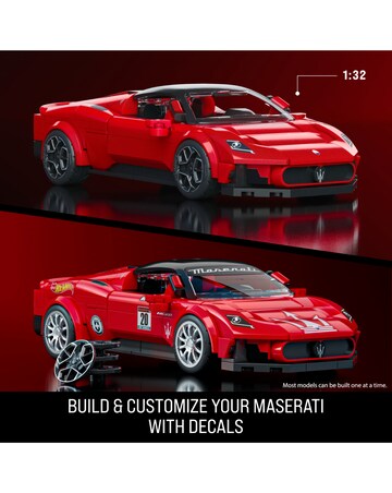 Mattel Brick Shop Hot Wheels Maserati Mc20 Building Toy Kit