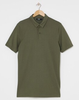 Jersey Polo Long Length- Khaki