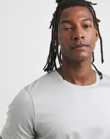 Premium Mercerised Supima Cotton T-Shirt Long Length- Steel Grey
