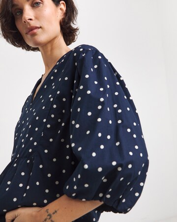 V Neck Bubble Sleeve Top