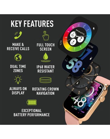 Reflex Active Series 30 AMOLED Calling Smart Watch - Pink