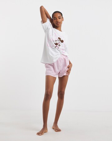 Mickey Mouse Cotton Seersucker Pyjama Shortie Set
