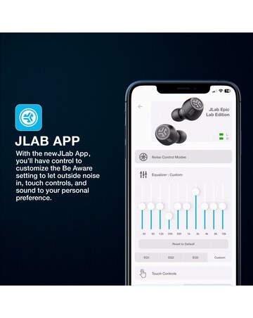 JLab Epic Lab Edition True Wireless Earbuds - Black
