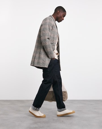 Wool Mix Check Over Coat