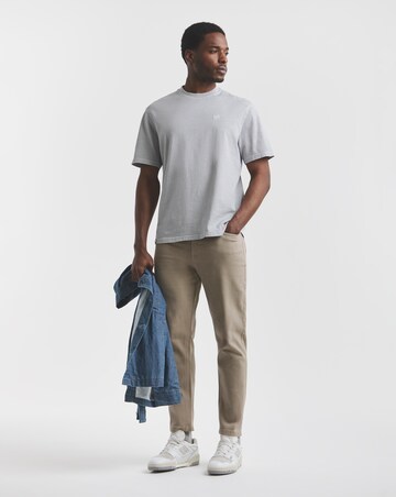 Union Garment Dyed Relaxed Fit T-Shirt- Light Grey