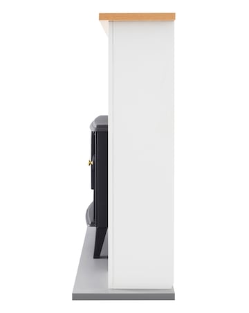 Dimplex OKM20 Oakmead White Electric Stove Fire Suite
