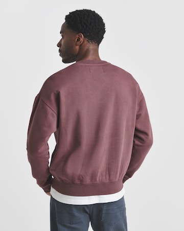 Union Garment Dyed Crew Sweatshirt-Burgundy