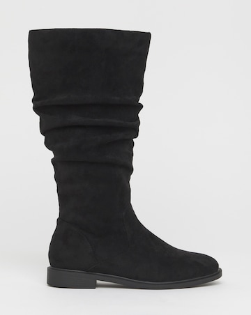 Pebble Knee High Ruched Boots - Extra Wide Fit (EEE) & Super Curvy Calf