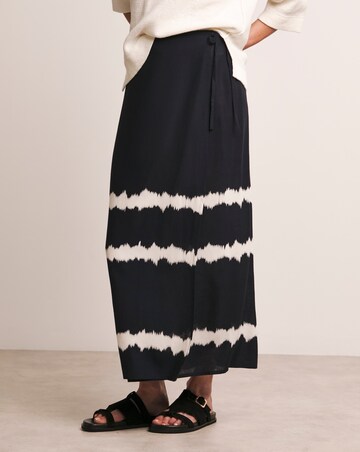 Anthology Printed Linen Wrap Skirt