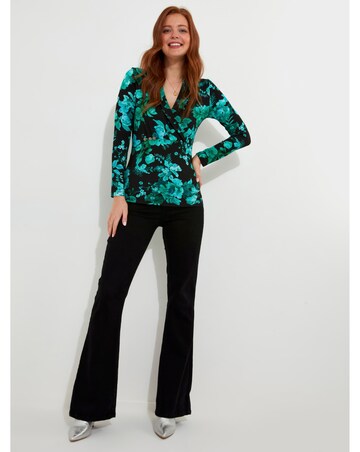 Joe Browns Hallie Jersey Print Wrap Top