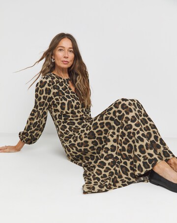 Textured Jersey Keyhole Maxi Dress
