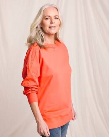 Julipa Pure Cotton Lace Trim Sweatshirt