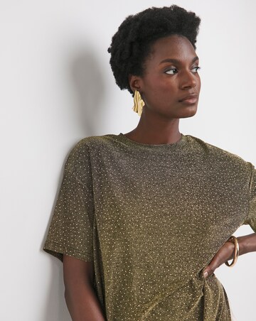 Crew Neck Short Sleeve Longline Top
