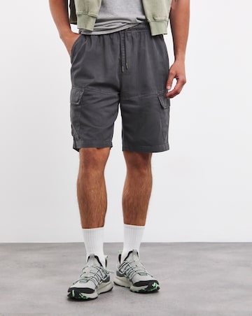 Elasticated Garment Dyed Cargo Short