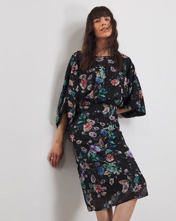 Joanna Hope Printed Batwing Midi Dress