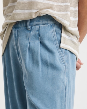Light Blue Wide Leg Lyocell Jeans