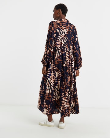 Printed Smock Shirt Dress