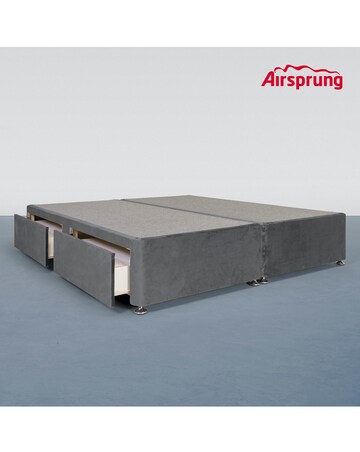 Airsprung Velvet Divan Base with 4 Drawers