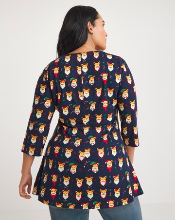 Joe Browns Christmas Corgi Jersey Tunic